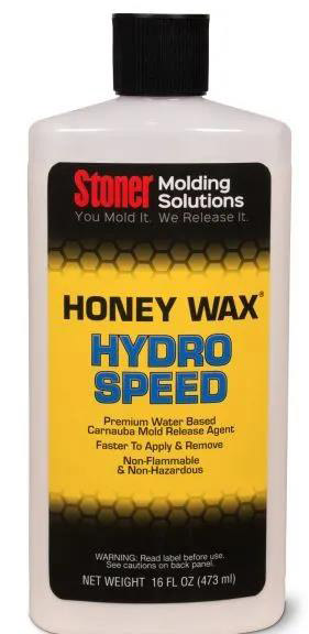 Stoner HoneyWax®Hydro Speed是一種高固含量的水性乳液，不含任何溶劑，旨在代替?zhèn)鹘y(tǒng)的高級涂蠟作為復(fù)合材料行業(yè)中的脫模劑。