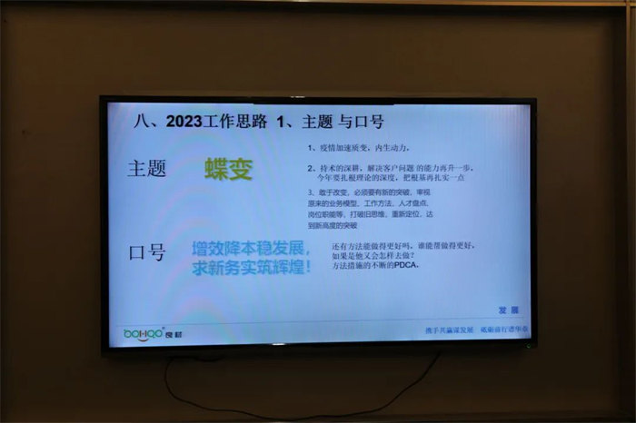 廣東博皓召開2022年度年終總結(jié)暨2023年工作計(jì)劃會(huì)議：2023年主題與口號(hào)